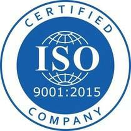 ISO 9001:2015 certified company badge