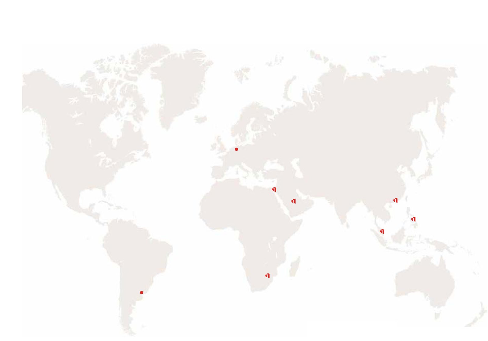 World map marking PDS and ENZAR offices and network locations in Saudi Arabia, Egypt, Singapore, South Africa, Hong Kong, Germany, the Philippines and Uruguay
